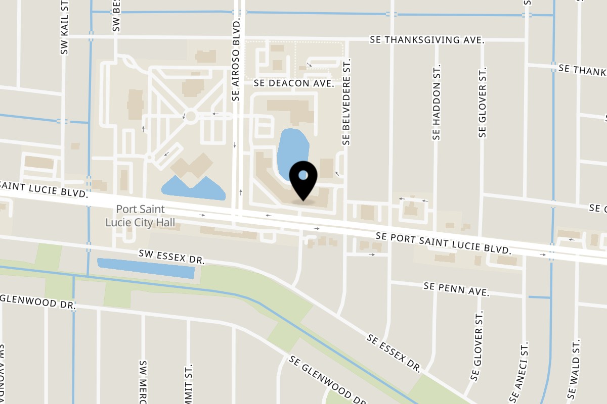 Map showing the location of Berry Forkin' Good on 333 SE Port St Lucie Blvd in Port St. Lucie
